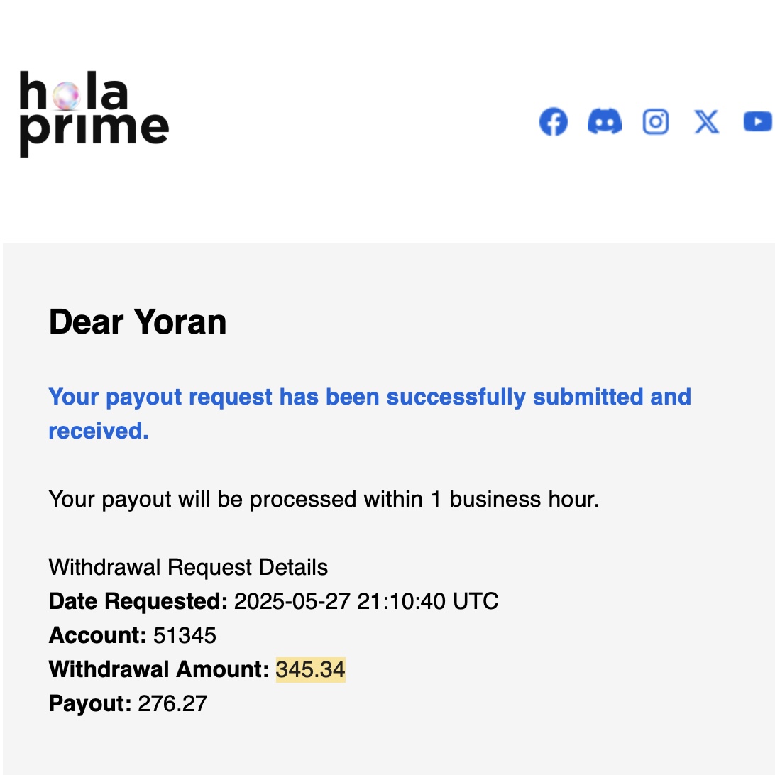 Verified prop firm payout proof 1