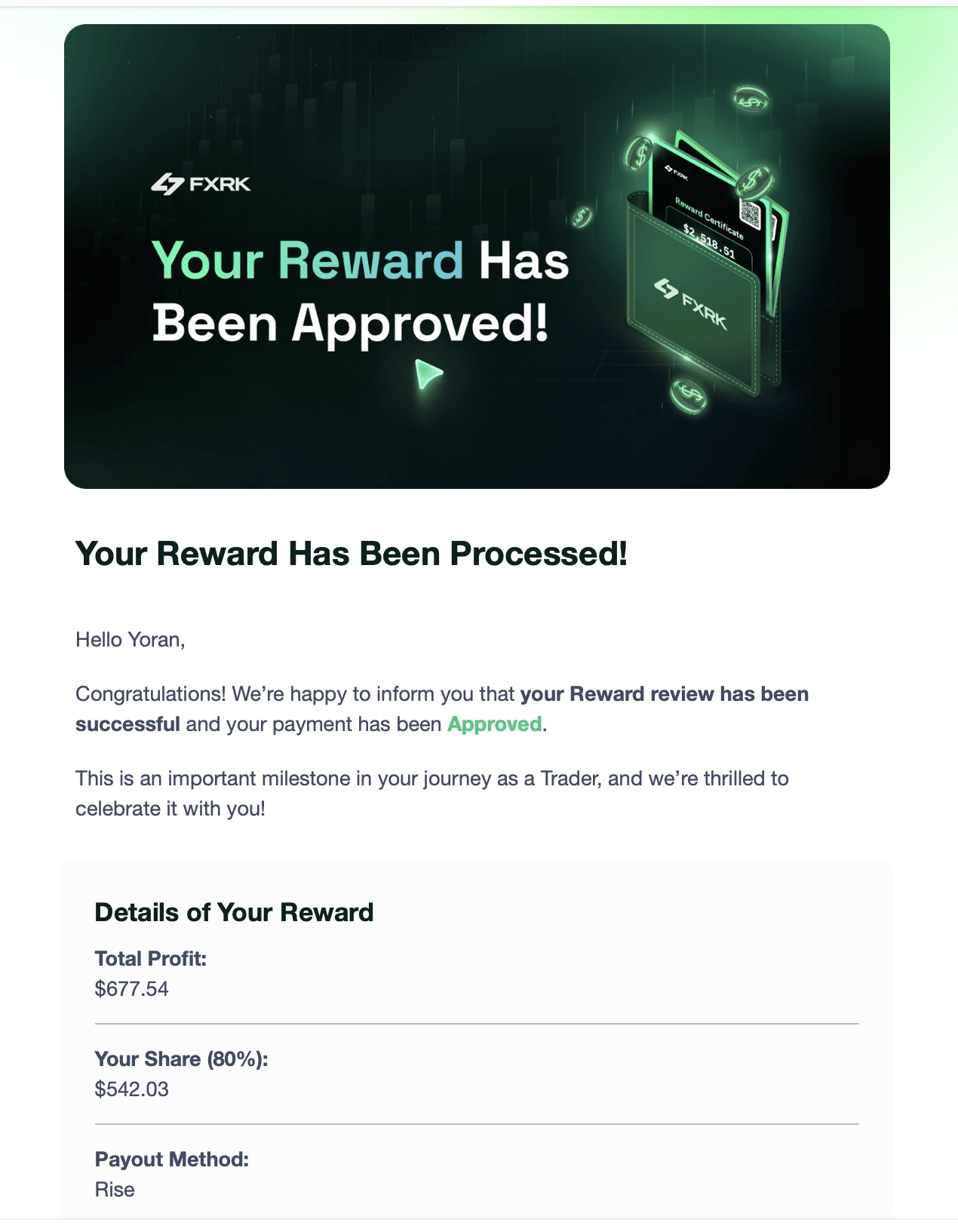 Verified prop firm payout proof 10