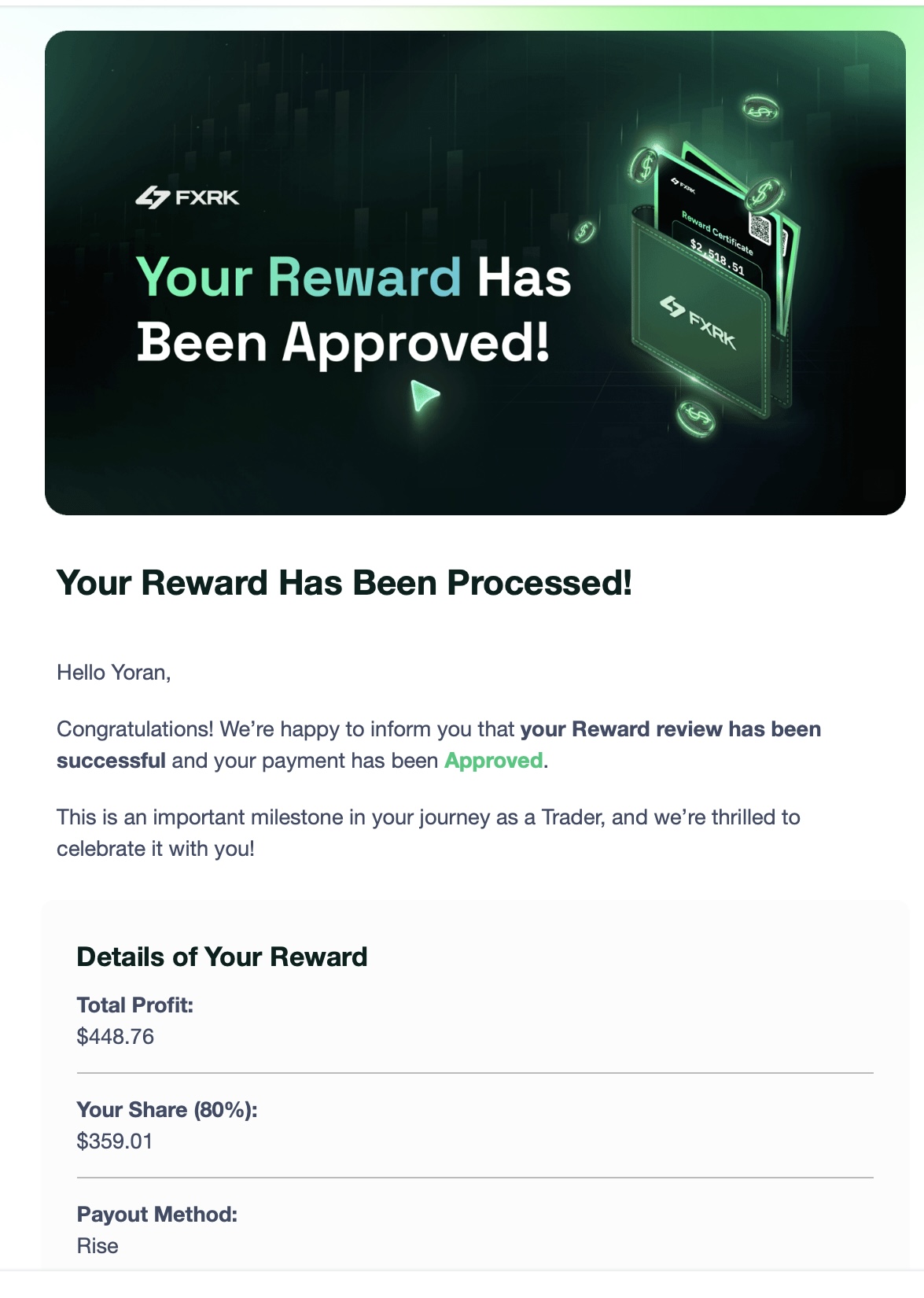 Verified prop firm payout proof 7