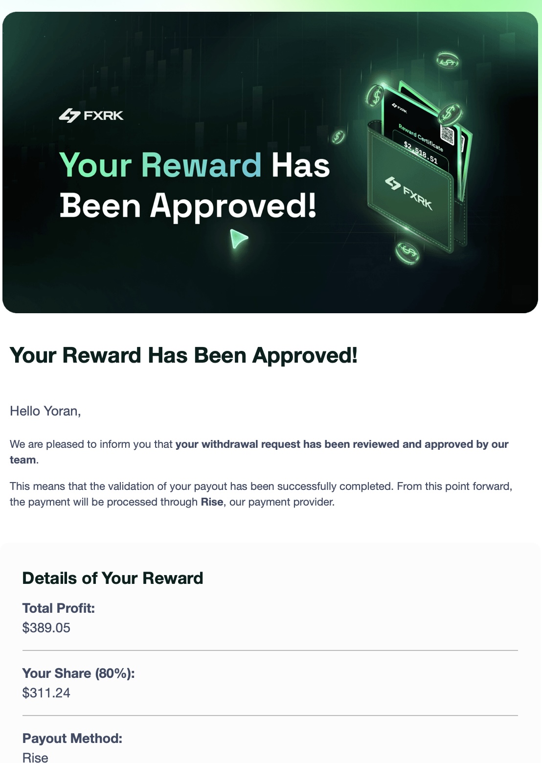 Verified prop firm payout proof 5
