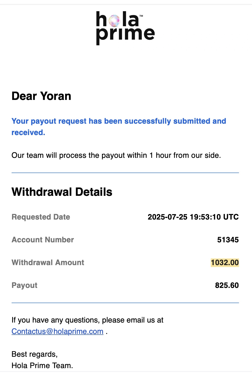 Verified prop firm payout proof 2