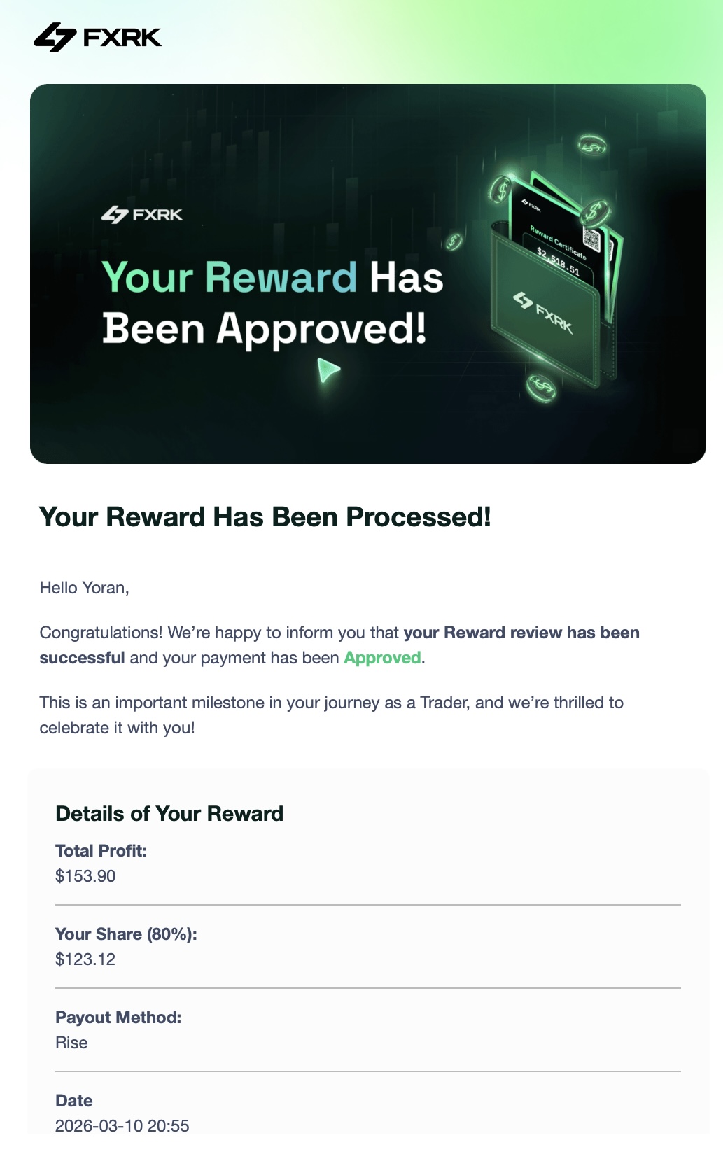 Verified prop firm payout proof 19