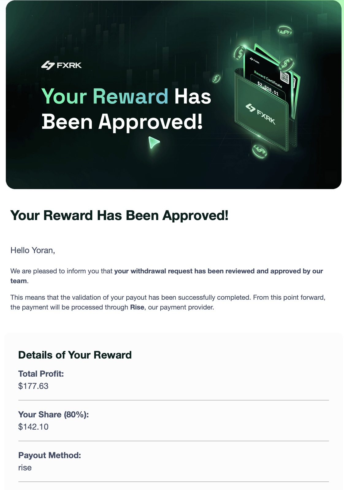 Verified prop firm payout proof 17