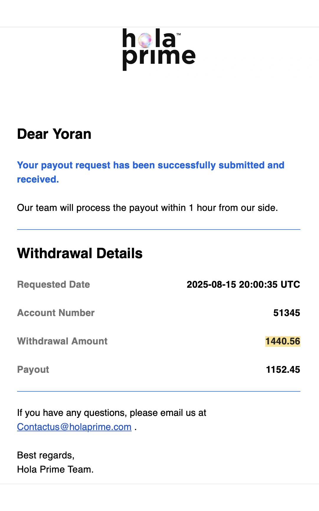 Verified prop firm payout proof 4