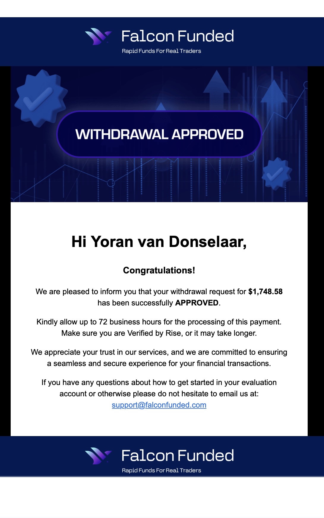 Verified prop firm payout proof 1